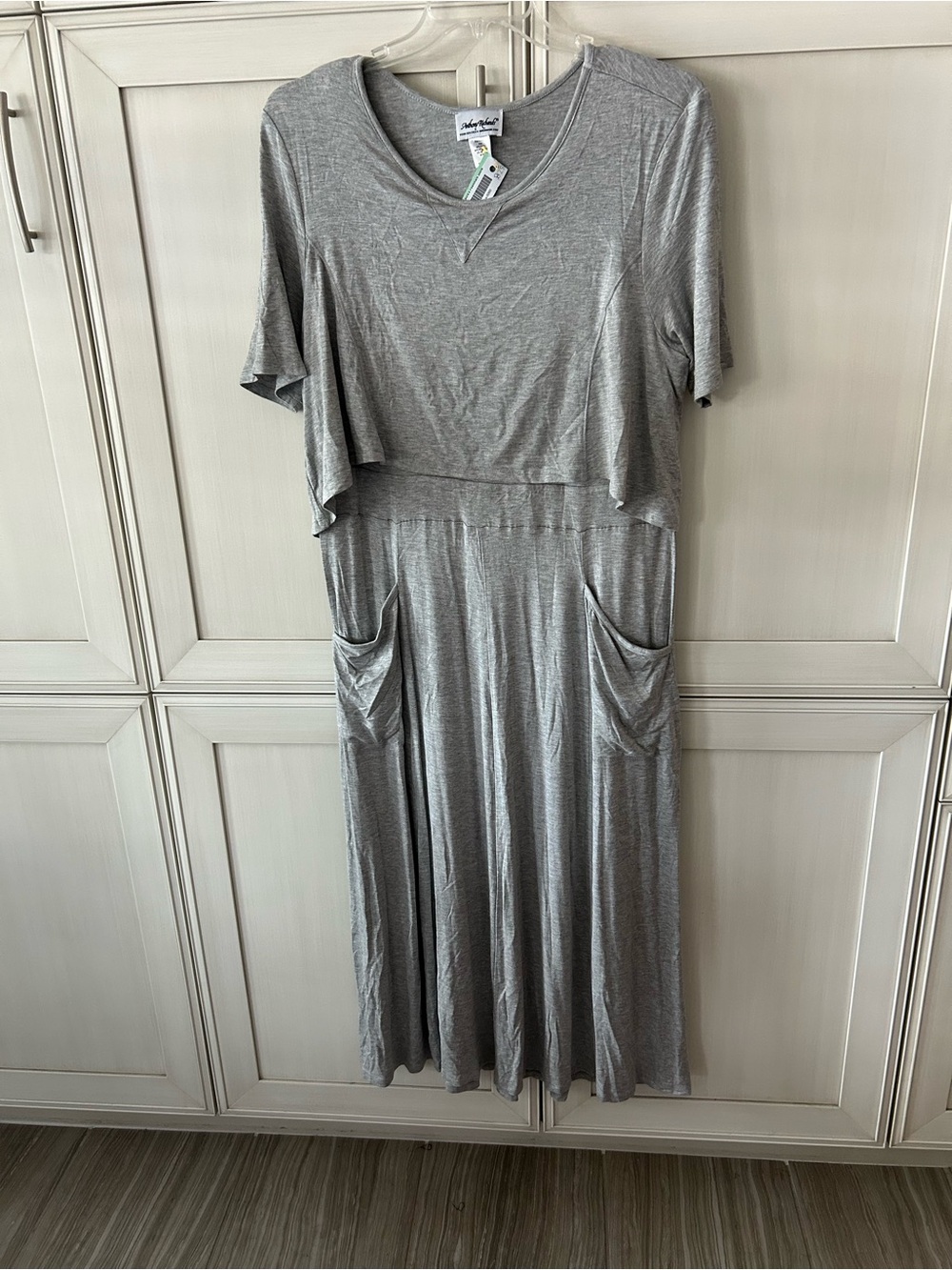 Anthony Richards Heather Gray Maxi Dress with Pockets